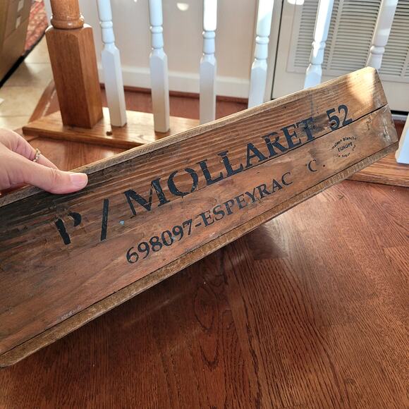 Vintage-look Wooden Compartment Crate Box - Picture 2 of 9